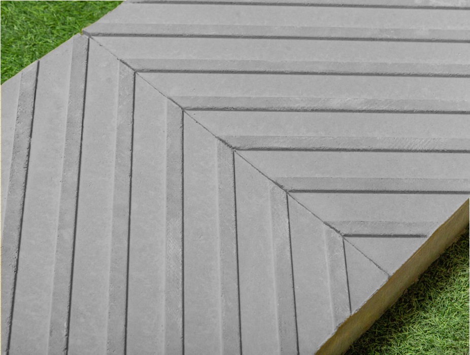 Плита тактильная диагональ (500*500*100) серая